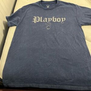 PLAYBOY Vintage Blue Short Sleeve Tee
